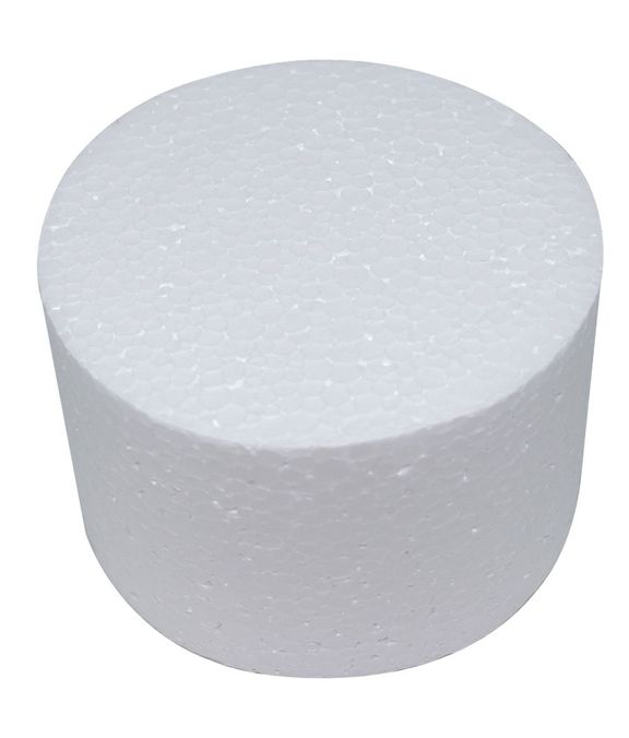 Disco Base de Isopor Para Bolos Fake 10cm x 10cm com 1 Unidade - Styroform