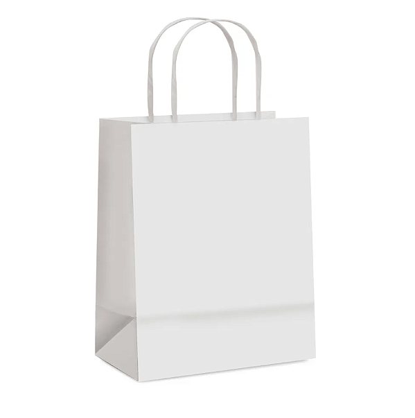 Sacola de Papel Branco P 21.5x15x9.5 com 1 Unidade - Ref 14000379 Cromus