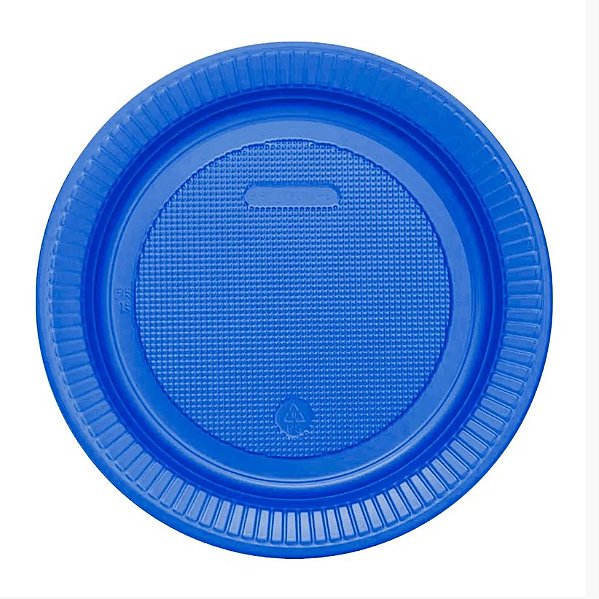 Prato Descartável de Plástico Azul Escuro 15cm com 10 Unidades - Bello