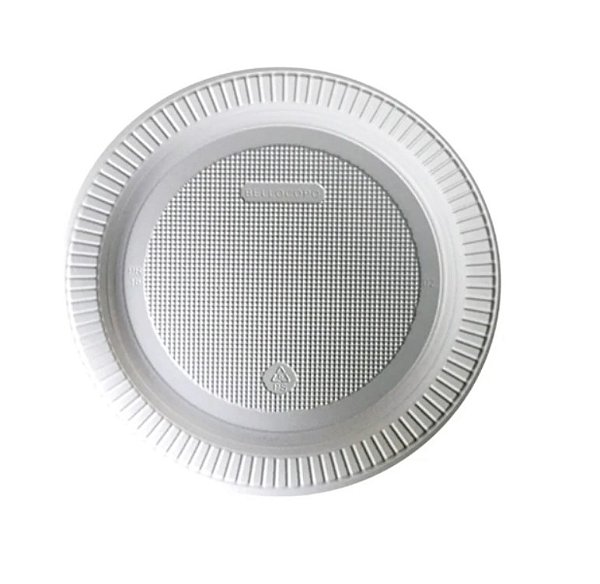 Prato Descartável de Plástico Prata 15cm com 10 Unidades - Bello