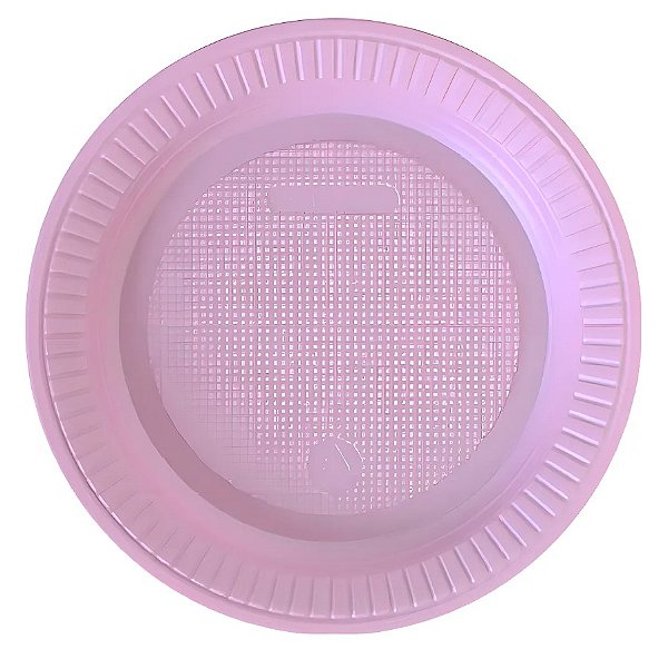 Prato Descartável de Plástico Lilas Candy 15cm com 10 Unidades - Bello