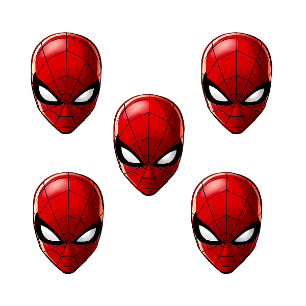 Mini Carinha de E.V.A Homem Aranha 6x5cm com 5Un - Ref 332069 Piffer