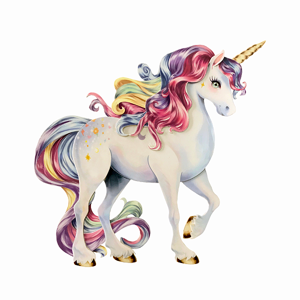 Painel Unicórnio Rainbow 40x40.5cm - Ref 118066 Piffer