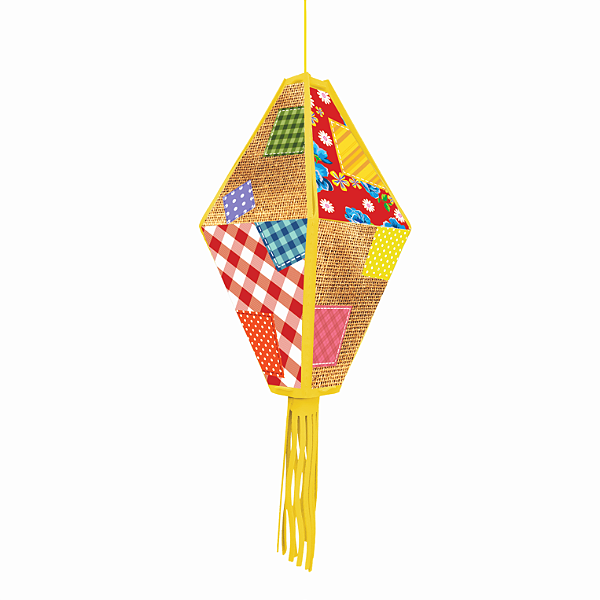 Enfeite de Pendurar Balão Junino 34x61cm - Ref 204308 Piffer