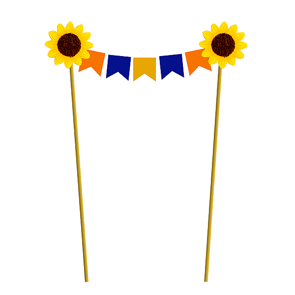 Topo de Bolo Varal Junino 24x12cm - Ref 204212 Piffer