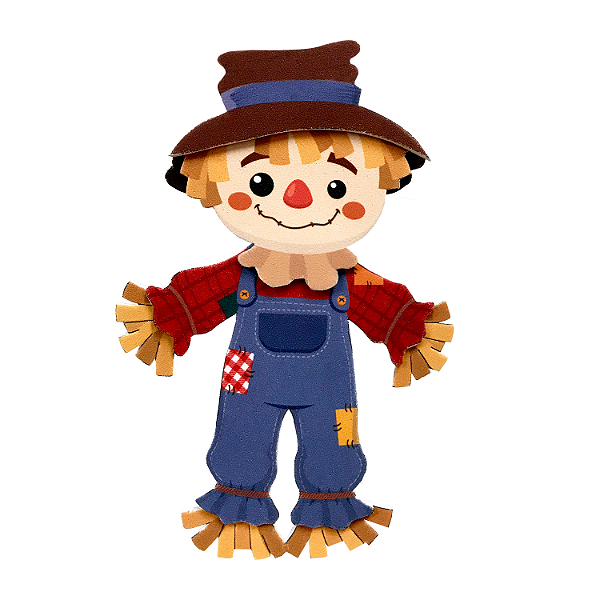 Mini Painel de E.V.A Junino Impresso Espantalho 12x19cm - Ref 204216 piffer