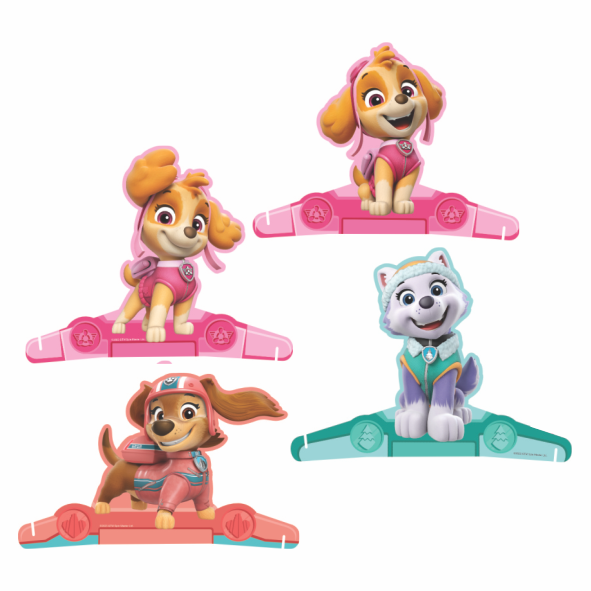 Enfeite Decoração de Mesa Festa Patrulha Canina Girl com 4 Un - Ref 351155 Piffer