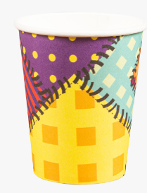 Copo de Papel Estampa Retalho Junino 270Ml com 10 Un - Silver