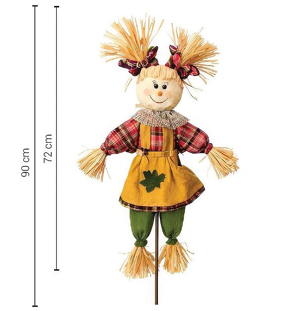 Enfeite Espantalha Junina 90cm - Silver