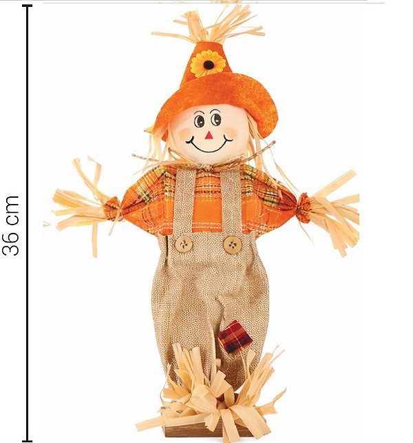 Enfeite Junino Espantalho Colorido 36cm - Silver