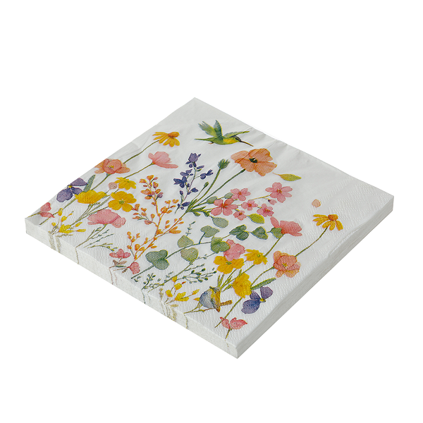 Guardanapo de Papel 33x33cm Flores Primavera com 20Un - Silver Plastic