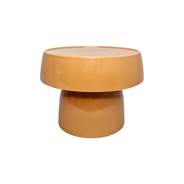 Boleira de Plástico Cogumelo Média Caramelo 15,5 x 13,5 cm - NC Toys