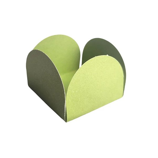 Porta Forminha Verde Oliva 4 Petálas 3.3x2.5x3.3cm com 50 Un - NC Toys