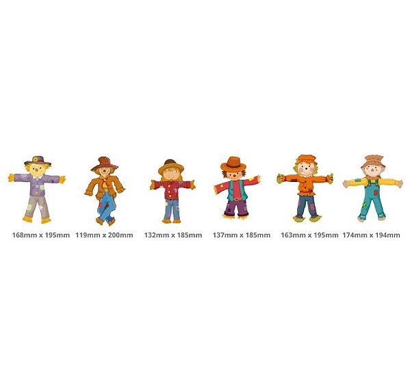 Ki Espantalhos Sortidos de Papel 20cm com 6 Unidades - NC Toys