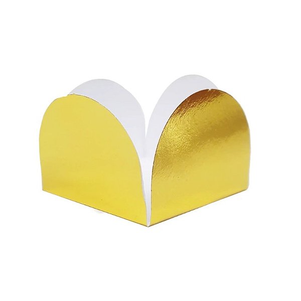 Porta Forminha Dourado Metalizado Fora 3.3x2.5x3.3cm com 50 Un - NC Toys