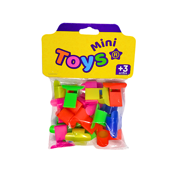 Apito Juiz cores Diversas 20 Unidades - NC toys