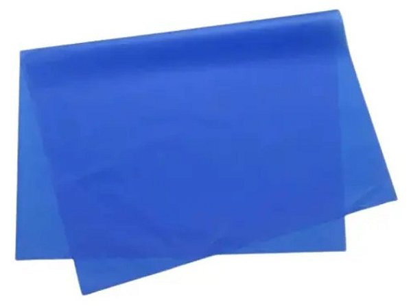 Papel de Seda Liso Azul Royal 49x69cm com 3 Folhas - Ref 235012 Cromus