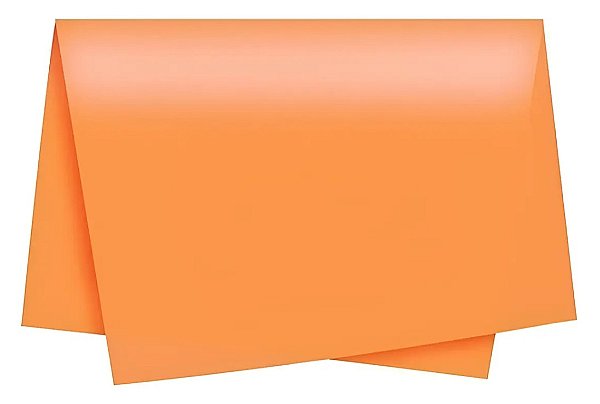 Papel de Seda Liso Laranja 49x69cm com 3 Folhas - Ref 12100209 Cromus