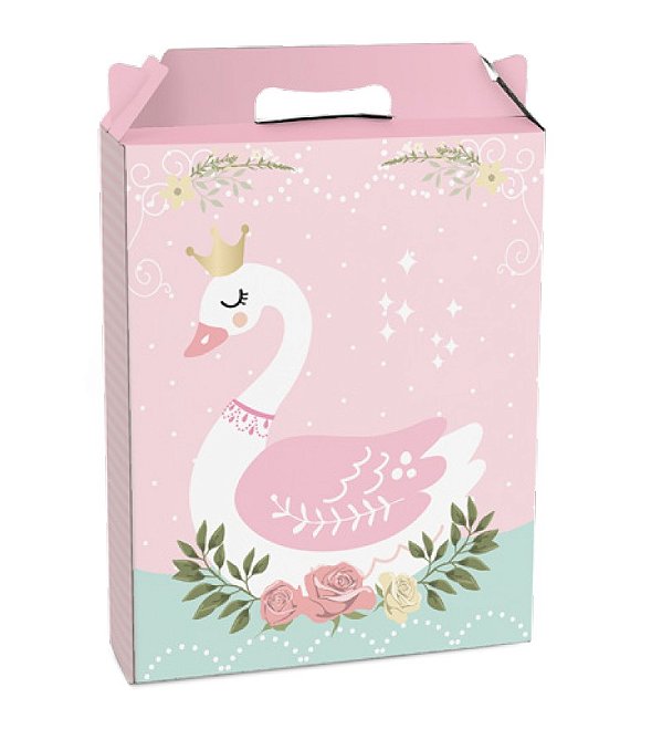 Caixa de Presente Maleta Cisne M 18x7.5x21cm - Cromus