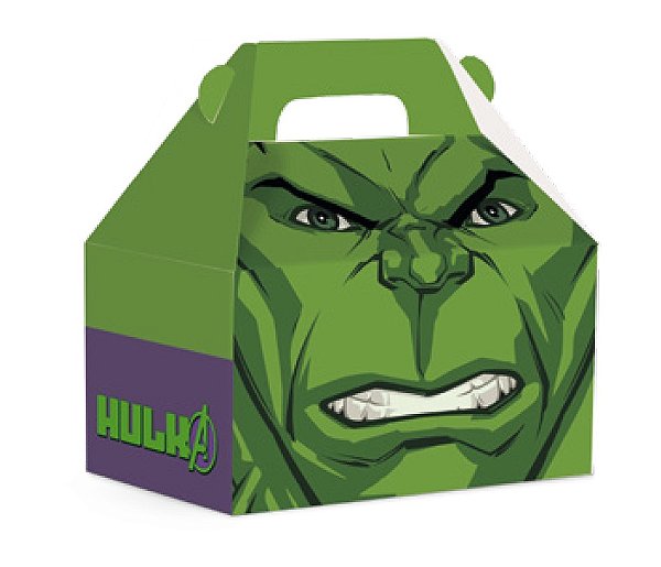 Caixa Maleta Kids Hulk 12x8x12cm com 10 Un - Cromus