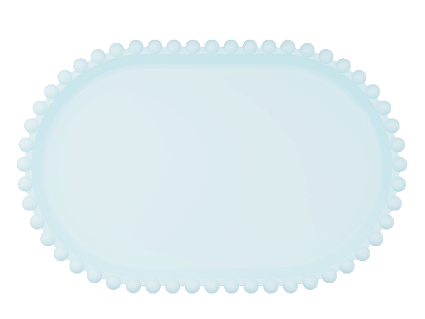 Bandeja Baixa Borda Perola Azul Claro 20X13CM - Produfest