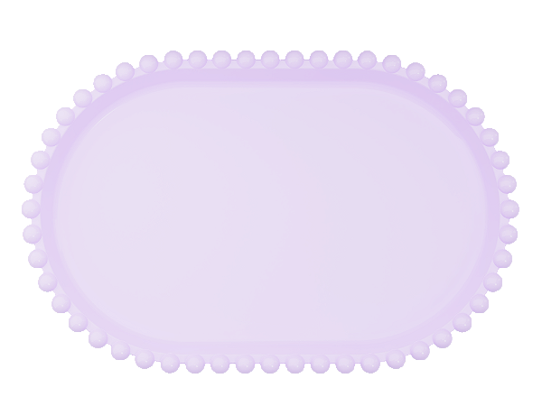 Bandeja Baixa Borda Perola Lilas Candy 20X13CM - Produfest