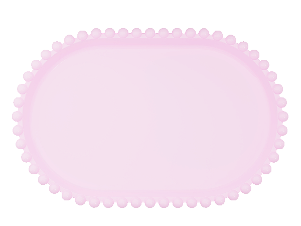 Bandeja Baixa Borda Perola Rosa Candy 20X13CM - Produfest