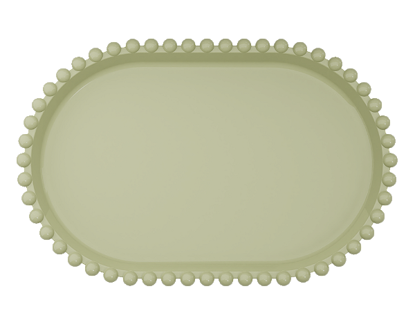 Bandeja Baixa Borda Perola Verde Menta 20X13CM - Produfest