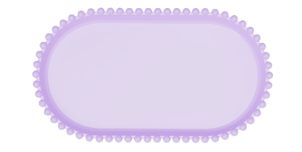 Bandeja Baixa Média Borda Perola Lilás Candy 25x14CM - Produfest