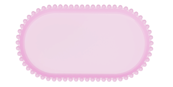 Bandeja Baixa Média Borda Perola Rosa Candy 25x14CM - Produfest