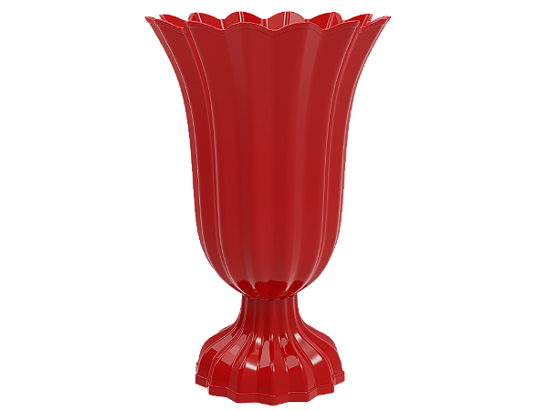Vaso Plástico Vermelho 19x12cm - Produfest