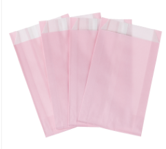 Saco de Papel Liso Rosa Bebe 14x8cm com 50 Un - Silver