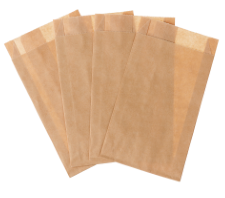 Saco de Papel Liso Kraft 14x8cm com 50 Un - Silver