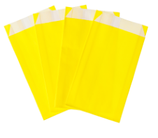 Saco de Papel Liso Amarelo 14x8cm com 50 Un - Silver