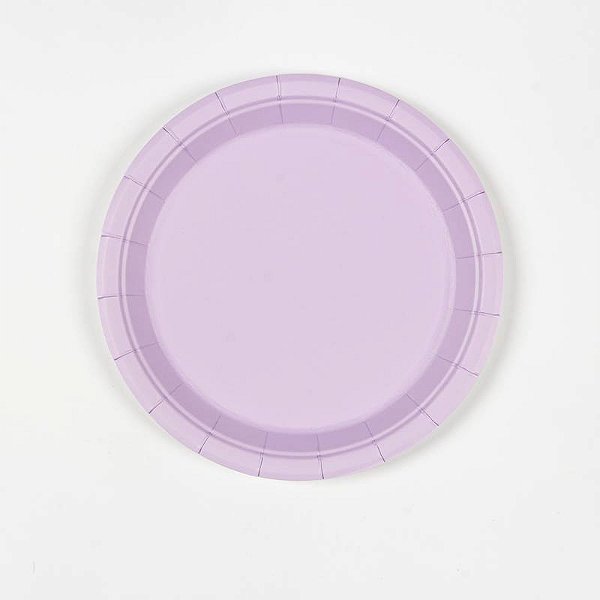 Prato de Papel Liso Candy Color 18cm com 10Un - Silver