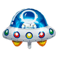 Balão Metalizado Formato Disco Voador 60x52cm com 1 Unidade