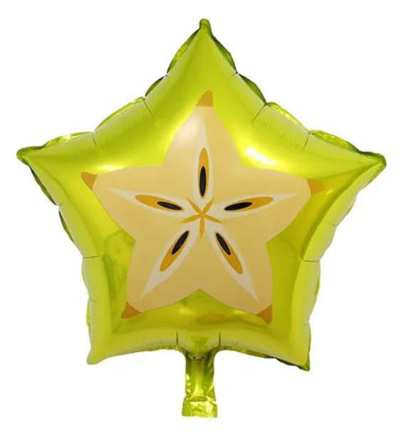 Balão Metalizado Formato Carambola 18 Polegadas