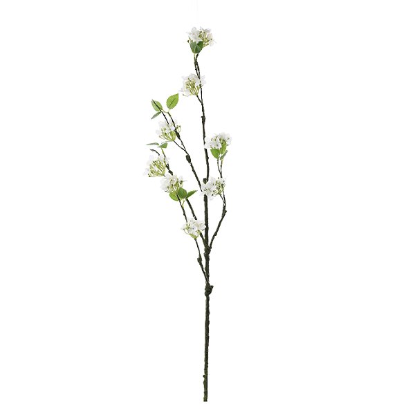 Haste Flores Brancas Galho Tronco 41cm - Ref 1063774 Cromus