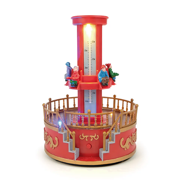 Cenário de Natal Elevador Parque 19x13cm com Luz, Som e Movimento - Ref 1076153 Cromus