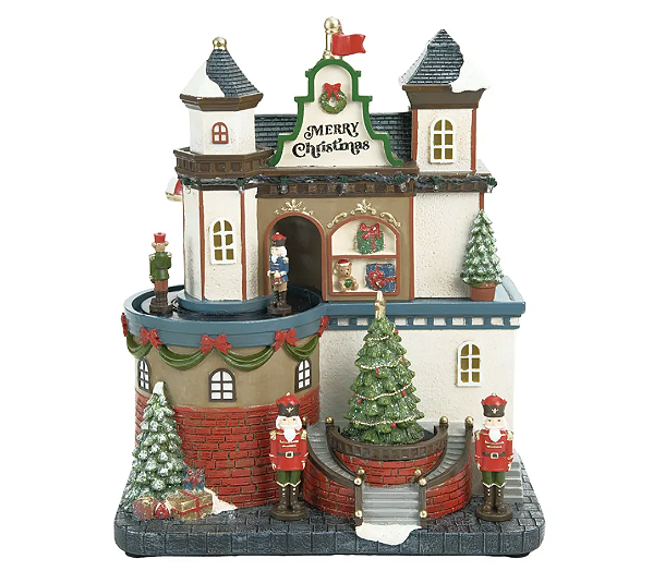 Cenário de Natal Casa Soldado de Chumbo 28x23cm com Luz, Som e Movimento - Ref 1068888 Cromus