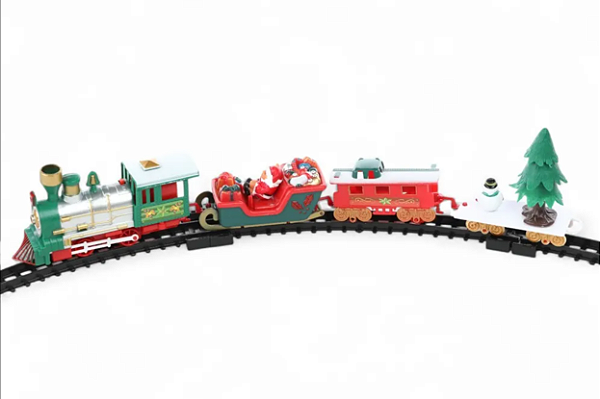 Trenzinho de Natal Para Árvores com Luz, Som e Movimento 44cm - Ref 1071853 Cromus