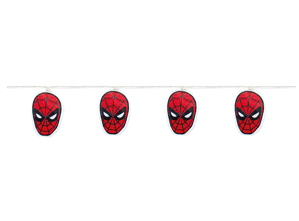 Cordão 10 Led Homem Aranha 165cm Luz Amarela - Natal Marvel - Ref 1026165 Cromus