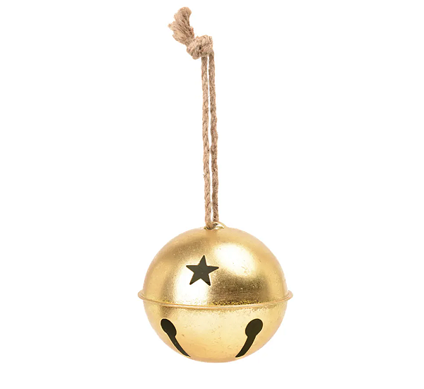 Enfeite Pendurar Guizo de Metal Dourado 12cm com 1 Un - Ref 1044513 Cromus