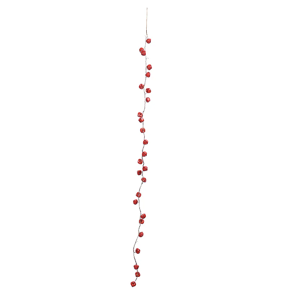 Cordão Aramado de Guizos Vermelhos 3x148cm - Ref 1069423 CromuS