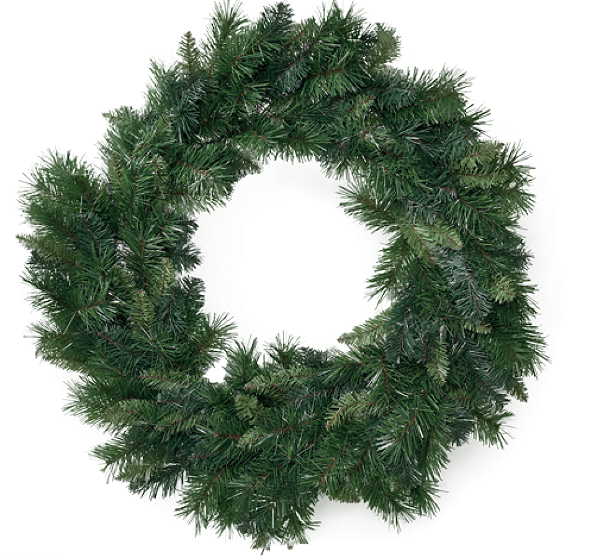 Guirlanda Aramada de Natal Galho Duplo 130 Hastes Verde 60cm - Ref 1085691 Cromus