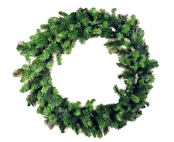 Guirlanda Aramada de Natal Galho Duplo 135 Hastes Verde 60cm - Ref 1319432 Cromus