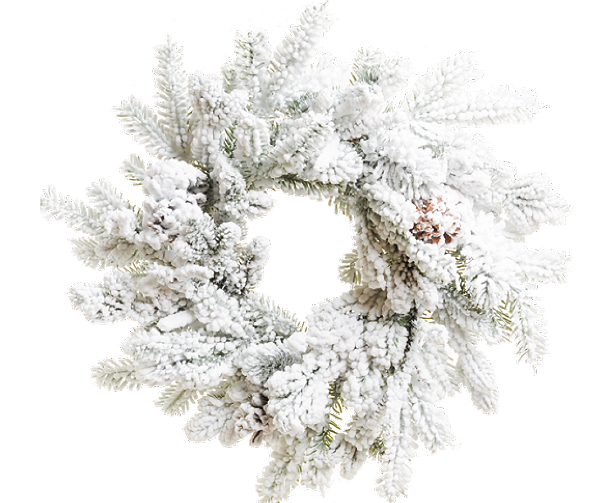 Guirlanda Aramada de Natal Galhos Nevados com Pinha 28cm - Ref 1313584 Cromus