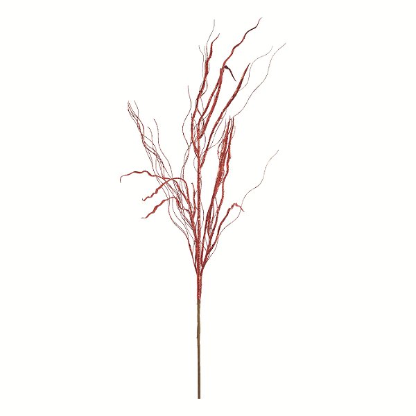 Galho Grande de Natal Glitter Vermelho 90cm - Ref 1091440 Cromus