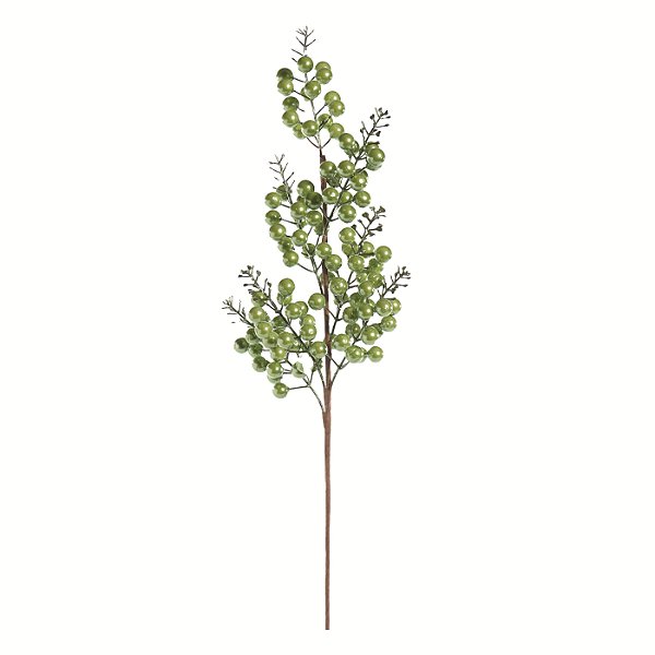 Galho de Berry Verde Metalizado 60cm - Ref 1069447 Cromus