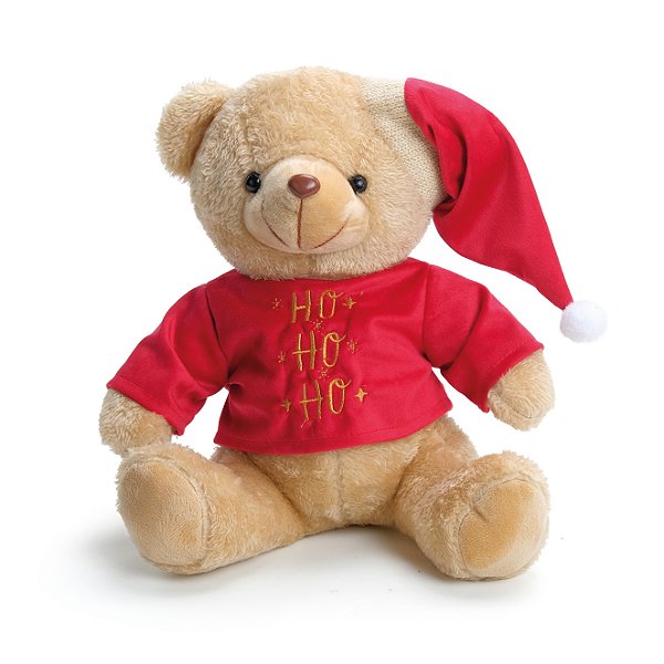 Urso de Pelúcia com Camisa Hohoho 27cm - Ref 1007410 Cromus